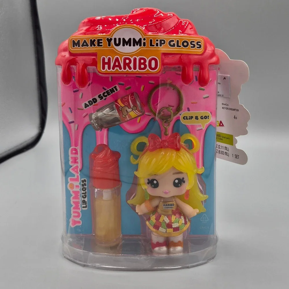 MGA Yummi Land Haribo Sweetie Goldbears Lip Gloss Doll Keychain Scented 545996
